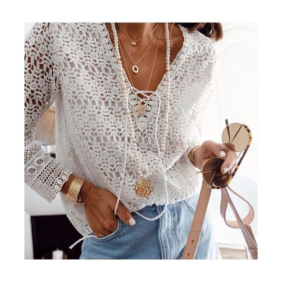 🆕 SEZANE Albane Blouse Rare Marine Color Way NWT - Picture 2 of 8